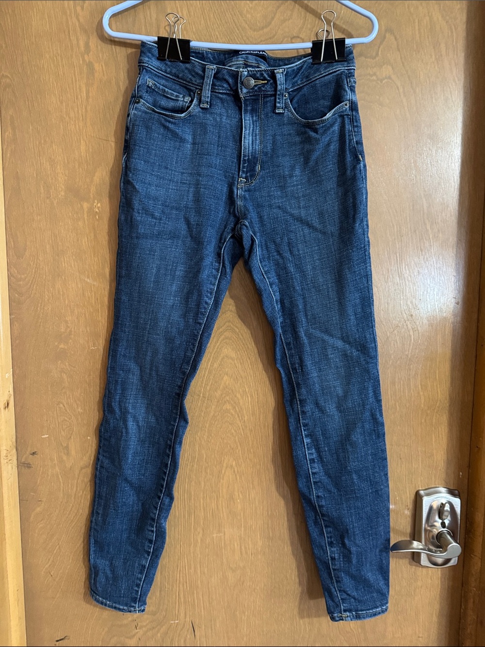 Calvin Klein Jeans Women's Slim-fit Dark Blue Denim